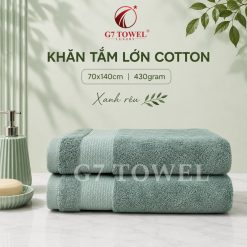 Khăn tắm cotton G7-BT05 70x140; trọng lượng 430gram; 100% cotton siêu thấm hút, an toàn cho da - Ảnh 13