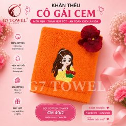 Bộ 3 Khăn Thêu Cô Gái CEM –Món Quà Tặng  20/10, 8/3 Ý Nghĩa, Tinh Tế - Ảnh 6