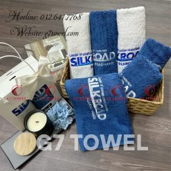 Bộ khăn thêu quà tặng doanh nghiệp  cao cấp G7G74 - Ảnh 3