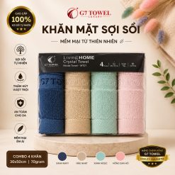 Set 4 khăn mặt sợi sồi G7 Crystal Towel-MT01