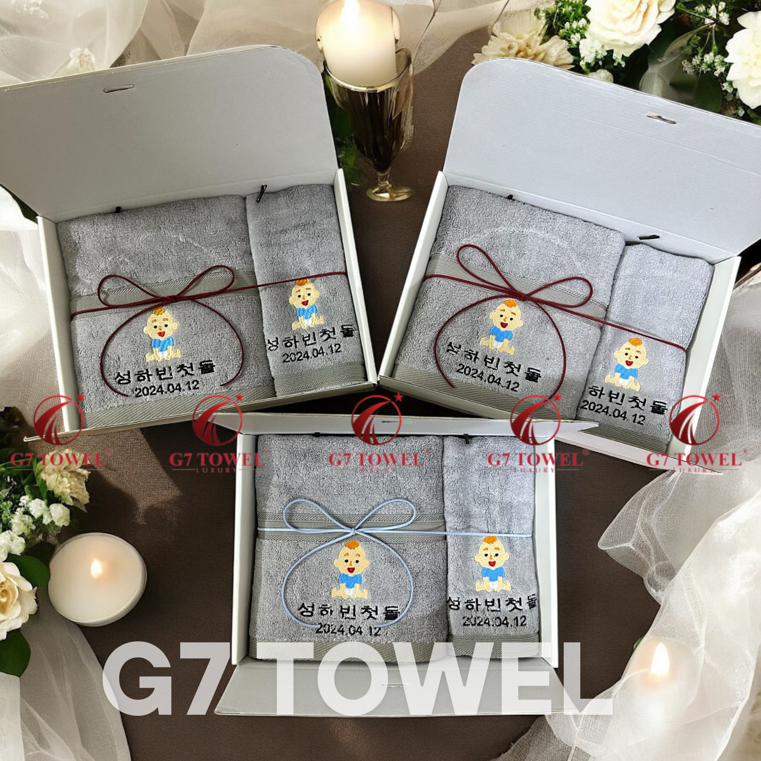 BỘ KHĂN THÊU QUÀ TẶNG G7-G76- QUÀ TẶNG SINH NHẬT CHO BÉ YÊU NO3🎁✨ - Ảnh 3