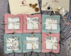 Set 3 khăn quà tặng G7-G03gồm 2 khăn tắm nhỏ 40x80cm & 01 khăn tẩy trang LOVING Home