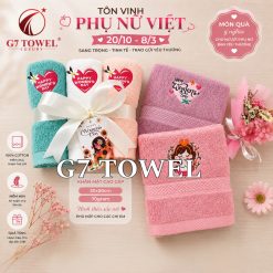 Khăn tắm, gội, mặt G7 Towel thêu logo chủ đề 20/10, 08/03 - Món quà ý nghĩa dành tặng những người phụ nữ thân yêu - Ảnh 2