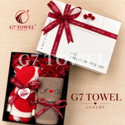 Bộ Quà Tặng Khăn Gấu G7 Towel - TWOHEART Hộp Quà Khăn Cao Cấp Sang Trọng Cho Ngày 14/2, 8/3, 20/10 - Ảnh 7