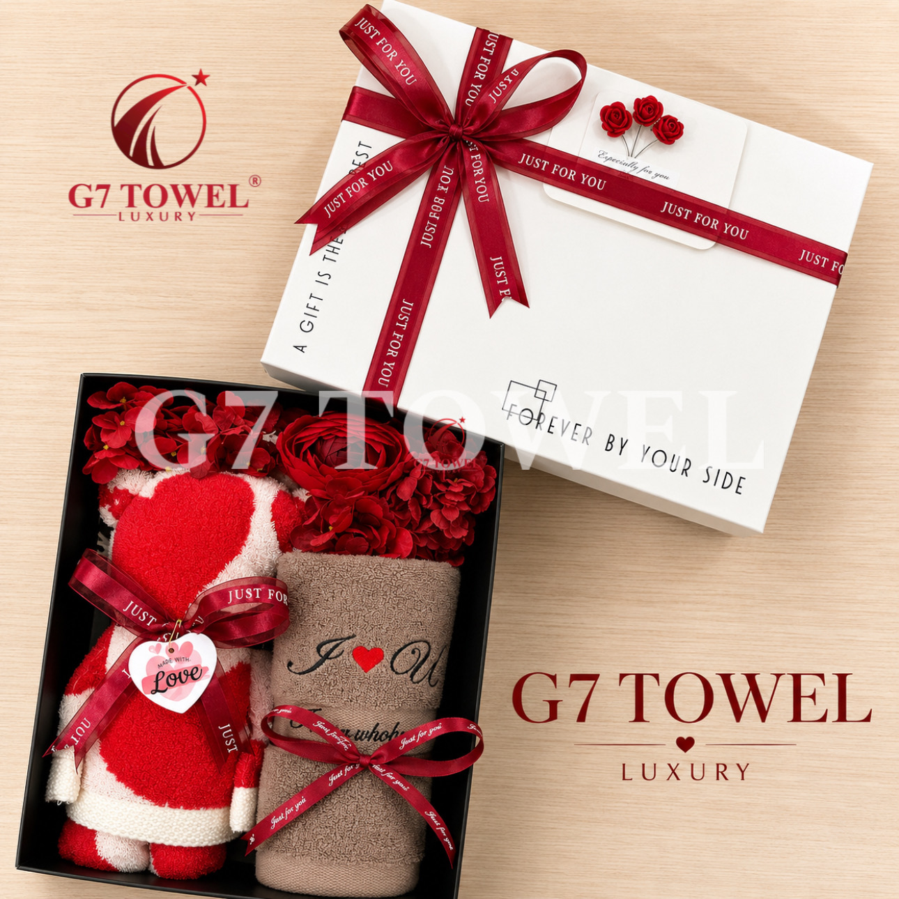 Bộ Quà Tặng Khăn Gấu G7 Towel - TWOHEART Hộp Quà Khăn Cao Cấp Sang Trọng Cho Ngày 14/2, 8/3, 20/10 - Ảnh 7