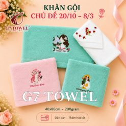 Khăn tắm, gội, mặt G7 Towel thêu logo chủ đề 20/10, 08/03 - Món quà ý nghĩa dành tặng những người phụ nữ thân yêu - Ảnh 9