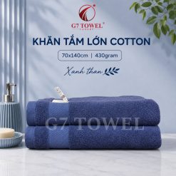 Khăn tắm cotton G7-BT05 70x140; trọng lượng 430gram; 100% cotton siêu thấm hút, an toàn cho da - Ảnh 17