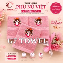 Khăn tắm, gội, mặt G7 Towel thêu logo chủ đề 20/10, 08/03 - Món quà ý nghĩa dành tặng những người phụ nữ thân yêu - Ảnh 6
