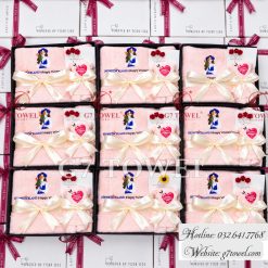 Bộ 3 Khăn Thêu Quà Tặng G7 – HAPPY WOMEN’S DAY N02 | Khăn Sợi Tre Cao Cấp, Hộp Quà Sang Trọng - Ảnh 3