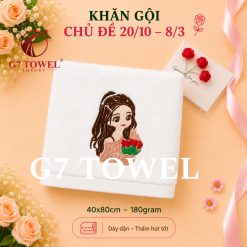 Khăn tắm, gội, mặt G7 Towel thêu logo chủ đề 20/10, 08/03 - Món quà ý nghĩa dành tặng những người phụ nữ thân yêu - Ảnh 27