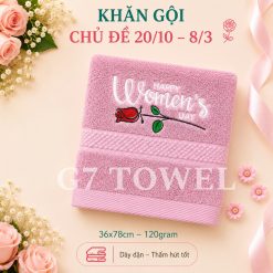 Khăn tắm, gội, mặt G7 Towel thêu logo chủ đề 20/10, 08/03 - Món quà ý nghĩa dành tặng những người phụ nữ thân yêu - Ảnh 20
