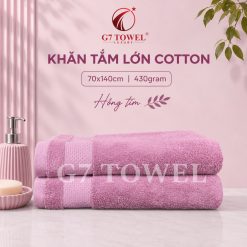 Khăn tắm cotton G7-BT05 70x140; trọng lượng 430gram; 100% cotton siêu thấm hút, an toàn cho da - Ảnh 12