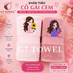 Bộ 3 Khăn Thêu Cô Gái CEM –Món Quà Tặng  20/10, 8/3 Ý Nghĩa, Tinh Tế - Ảnh 7