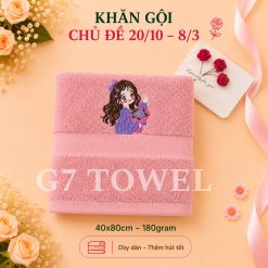 Khăn tắm, gội, mặt G7 Towel thêu logo chủ đề 20/10, 08/03 - Món quà ý nghĩa dành tặng những người phụ nữ thân yêu - Ảnh 8