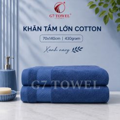 Khăn tắm cotton G7-BT05 70x140; trọng lượng 430gram; 100% cotton siêu thấm hút, an toàn cho da - Ảnh 16