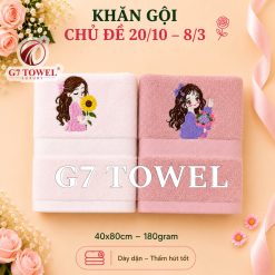 Khăn tắm, gội, mặt G7 Towel thêu logo chủ đề 20/10, 08/03 - Món quà ý nghĩa dành tặng những người phụ nữ thân yêu - Ảnh 26