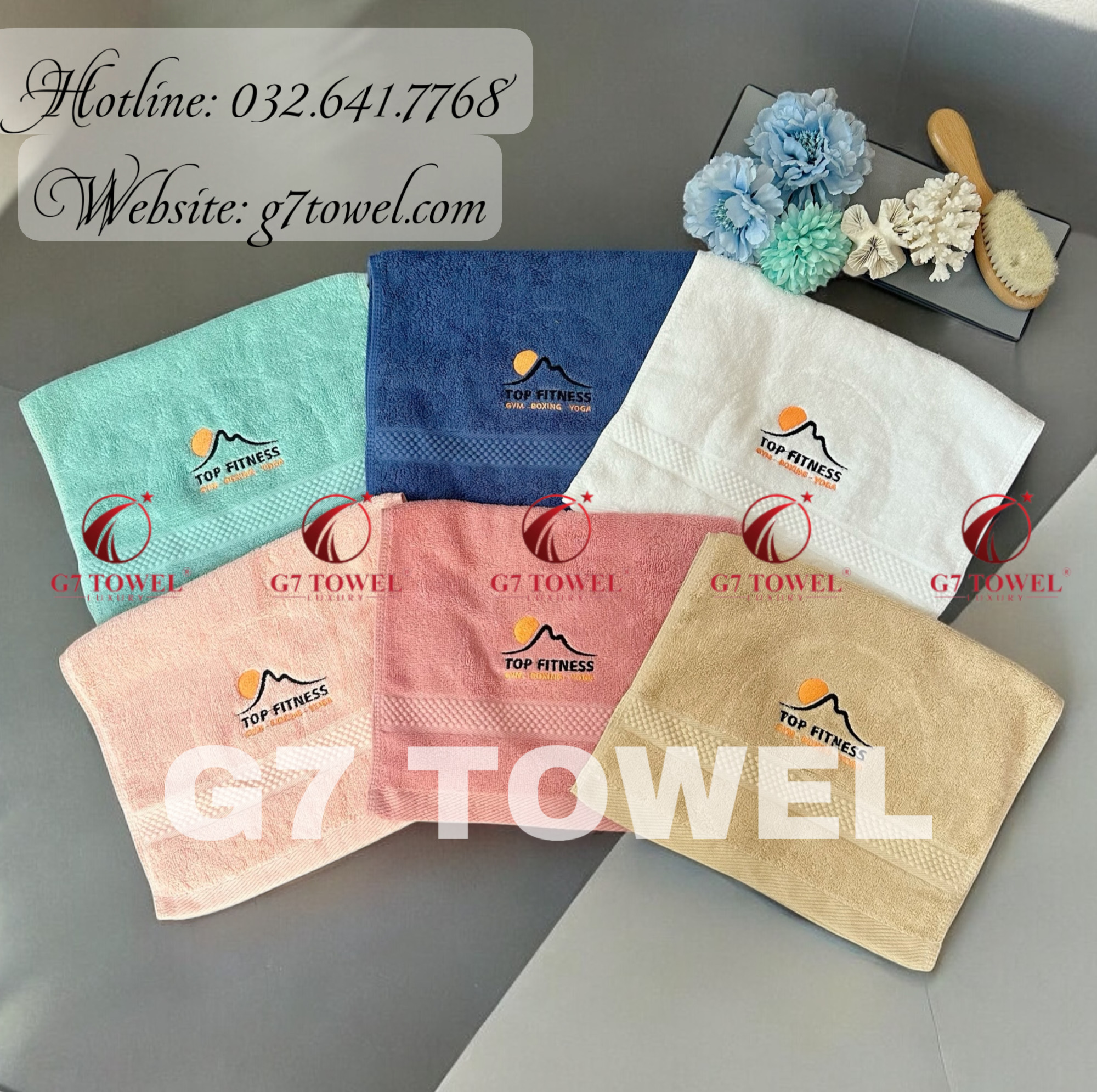 🔥☀️BỘ QUÀ THÊU TẶNG KHĂN CAO CẤP G7-G71– DẤU ẤN TINH TẾ CHO NGÀY KHAI TRƯƠNG & SINH NHẬT TRUNG TÂM GYM, SPA, YOGA, FITNESS… - Ảnh 5