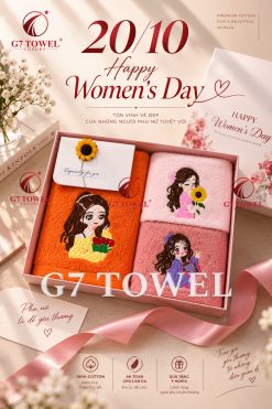 Bộ 3 Khăn Thêu Cô Gái CEM –Món Quà Tặng  20/10, 8/3 Ý Nghĩa, Tinh Tế - Ảnh 2