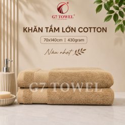 Khăn tắm cotton G7-BT05 70x140; trọng lượng 430gram; 100% cotton siêu thấm hút, an toàn cho da - Ảnh 11