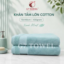 Khăn tắm cotton G7-BT05 70x140; trọng lượng 430gram; 100% cotton siêu thấm hút, an toàn cho da - Ảnh 18