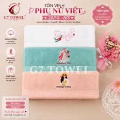 Khăn tắm, gội, mặt G7 Towel thêu logo chủ đề 20/10, 08/03 - Món quà ý nghĩa dành tặng những người phụ nữ thân yêu - Ảnh 12