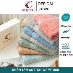 Khăn tắm cotton cao cấp G7WT05 dùng cho Spa, khách sạn, gia đình - 100% cotton nhập khẩu.
