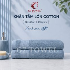 Khăn tắm cotton G7-BT05 70x140; trọng lượng 430gram; 100% cotton siêu thấm hút, an toàn cho da - Ảnh 15