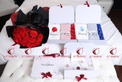 Set 2 khăn thêu quà tặng Mozzafiato - Ảnh 11