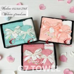 Bộ khăn gấu quà tặng G7-G80 HAPPY  WOMEN’S DAY - Ảnh 2