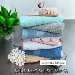 Khăn Mặt Sợi Sồi Cao Cấp G7-MD01 30x48cm , 100% thành phần tự nhiên với Khả Năng Kháng Khuẩn Cao, An Toàn Với Làn Da . - Ảnh 3