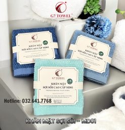 Khăn Mặt Sợi Sồi Cao Cấp G7-MD01 30x48cm , 100% thành phần tự nhiên với Khả Năng Kháng Khuẩn Cao, An Toàn Với Làn Da .
