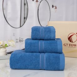 Hộp 3 Khăn MC05 - 100% Cotton – Blue(Xanh )