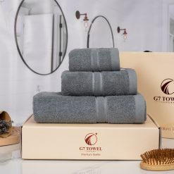 Hộp 3 Khăn MC06 - 100% Cotton – GREY (Xám Ghi) - Ảnh 2