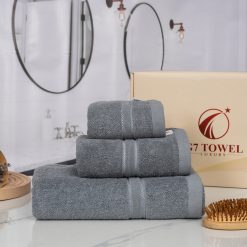 Hộp 3 Khăn MC06 - 100% Cotton – GREY (Xám Ghi)