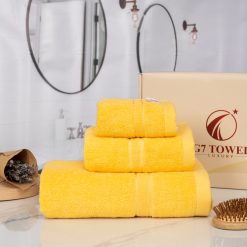 Hộp 3 Khăn MC09 - 100% Cotton – YELLOW (VÀNG)