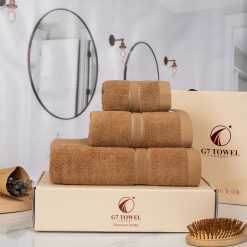 Hộp 3 Khăn MC02 - 100% Cotton – Brown(Nâu) - Ảnh 7