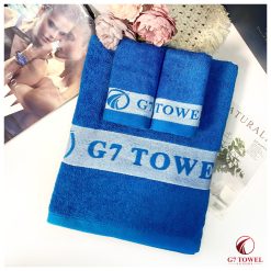 Hộp 3 Khăn G7towel – Blue (Xanh đậm)