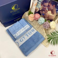 Hộp 3 Khăn G7towel – Light Blue (Xanh dương) - Ảnh 2
