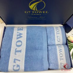 Hộp 3 Khăn G7towel – Light Blue (Xanh dương) - Ảnh 3