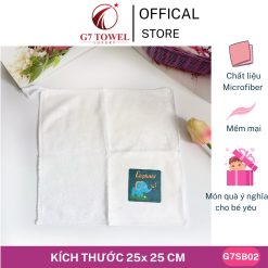 Khăn mầm non, khăn mặt, khăn tay G7SB01, cho bé in hình ngộ nghĩnh, chất liệu cotton, microfiber thấm hút tốt - Ảnh 7