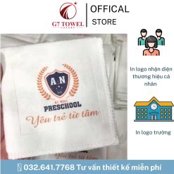 Khăn mầm non, khăn mặt, khăn tay G7SB01, cho bé in hình ngộ nghĩnh, chất liệu cotton, microfiber thấm hút tốt - Ảnh 9
