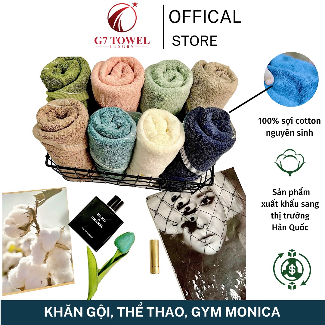 Khăn gội MOTA xuất Hàn Monica Lauren sang trọng, tinh tế, siêu thấm hút và mềm mại, 100% sợi cotton nguyên sinh. - Ảnh 4