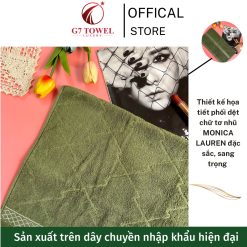 Khăn gội MOTA xuất Hàn Monica Lauren sang trọng, tinh tế, siêu thấm hút và mềm mại, 100% sợi cotton nguyên sinh. - Ảnh 7