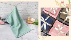 Set 2 khăn gội &mặt MTG7_G01 Softouch . Set khăn siêu xinh dành tặng cho gia đình bạn. - Ảnh 4