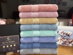 Khăn thêu quà tặng G7-G10 gồm 1 khăn tắm cotton 60x120cm +túi/ hộp. - Ảnh 2