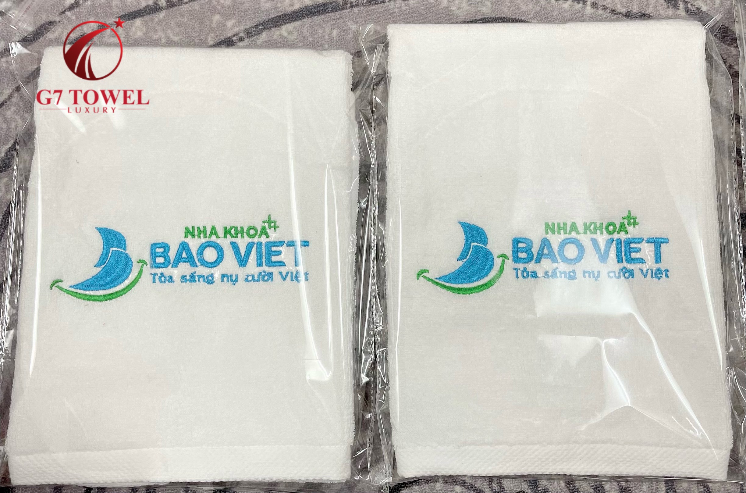 Khăn thêu Nha Khoa; 100% sợi cotton nhập khẩu - Ảnh 4
