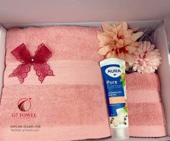 Bộ sản phẩm khăn thêu quà tặng LV01+ LV02