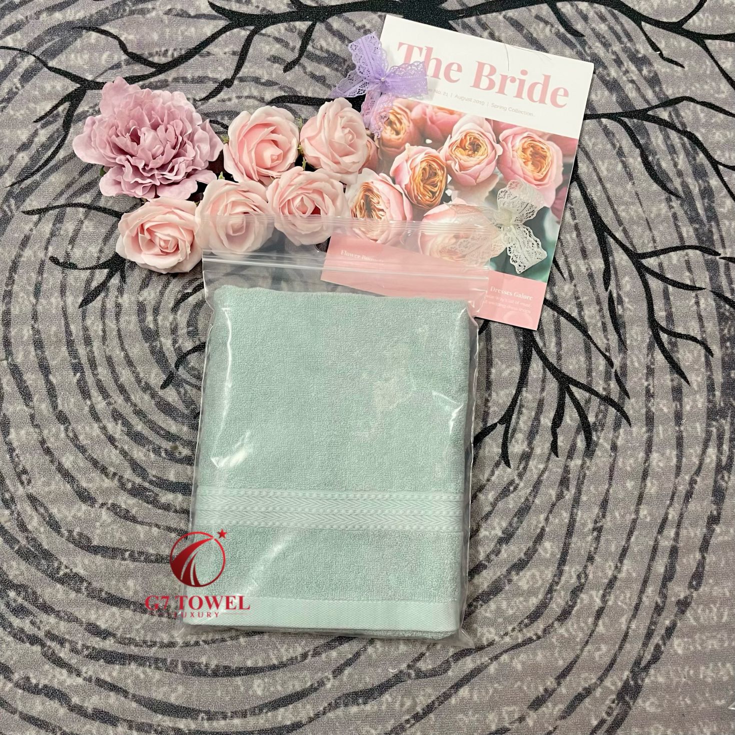 Khăn tắm cotton G7-BT03 50x100cm; trọng lượng 210gram; 100% cotton siêu thấm hút, an toàn cho da - Ảnh 5