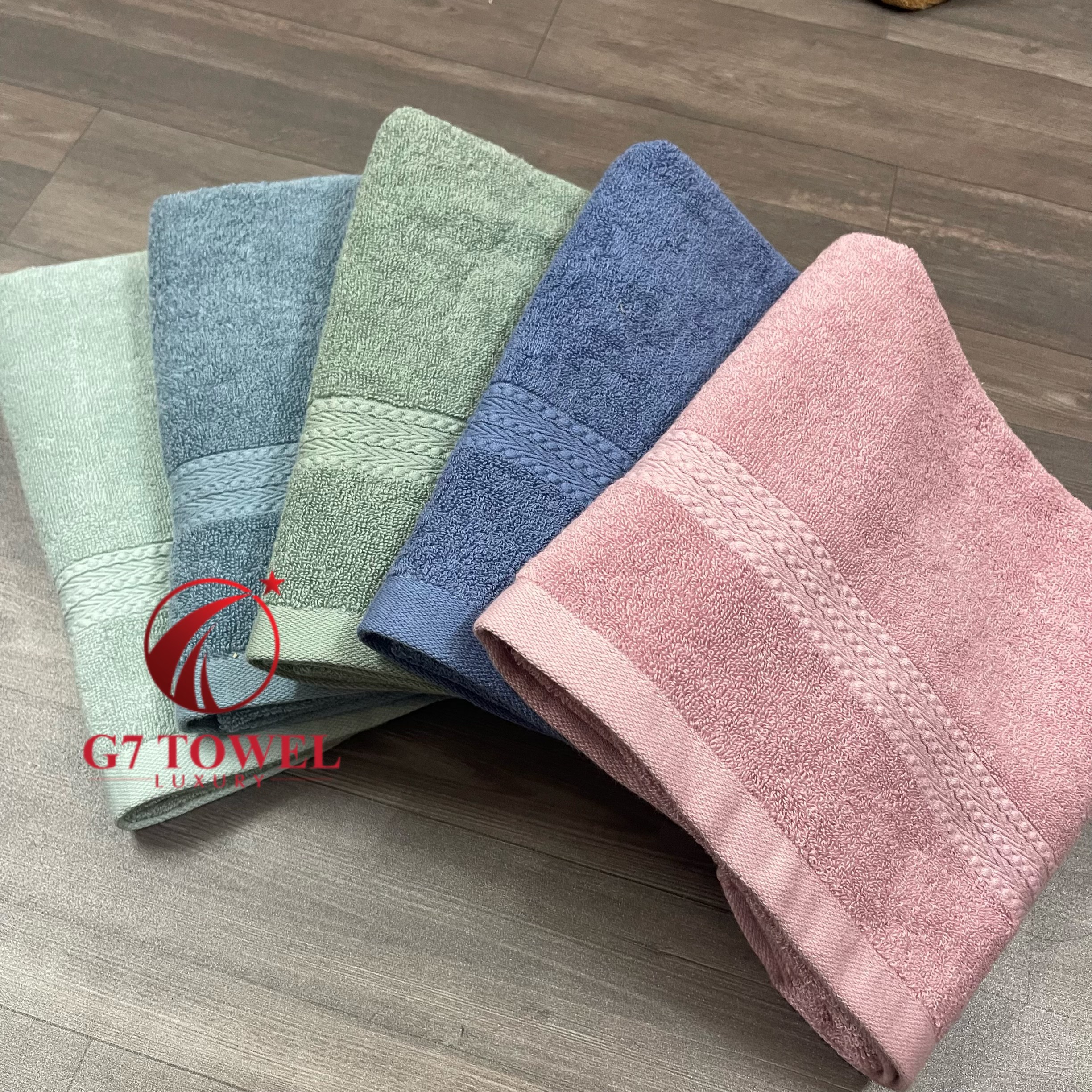 Khăn tắm cotton G7-BT03 50x100cm; trọng lượng 210gram; 100% cotton siêu thấm hút, an toàn cho da - Ảnh 17