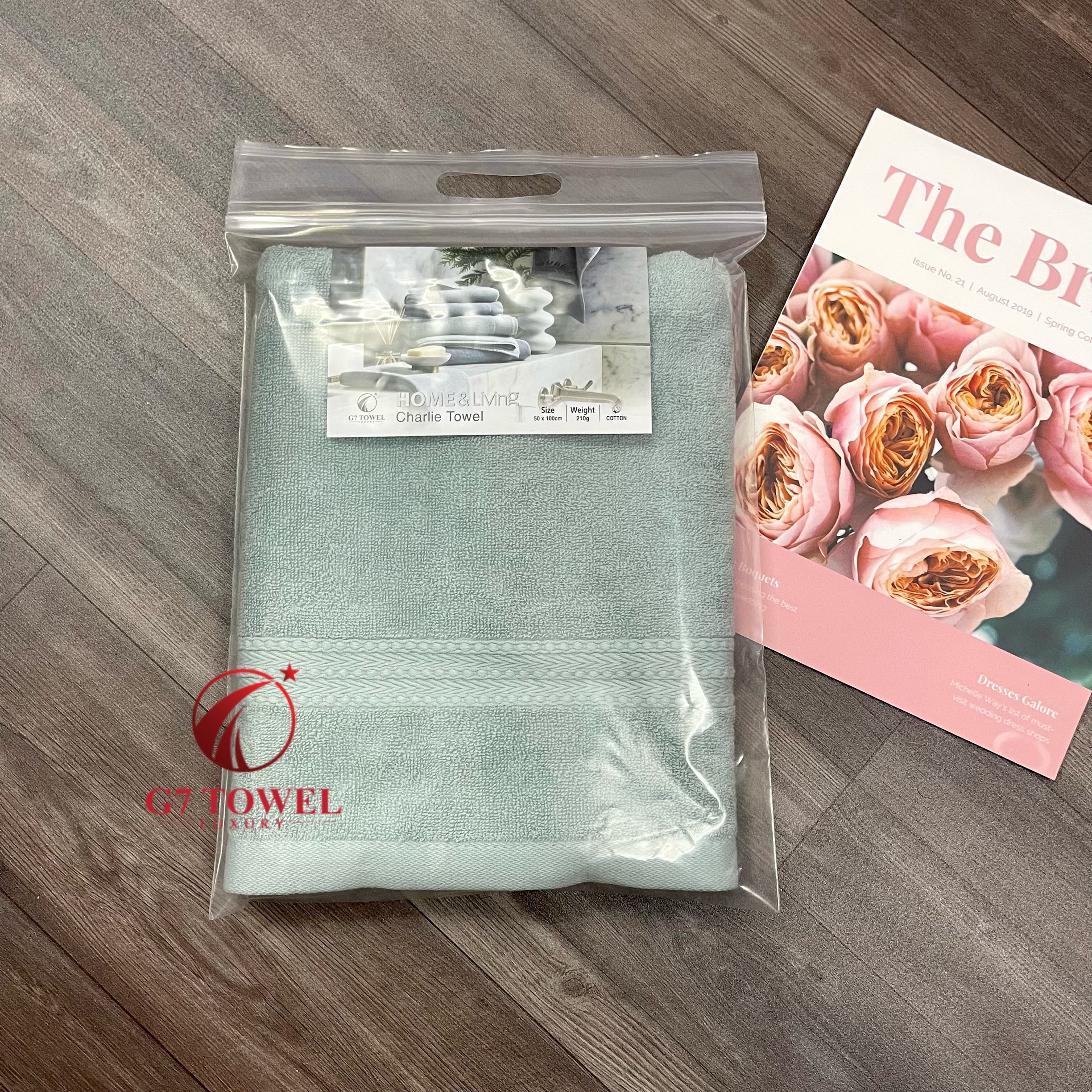 Khăn tắm cotton G7-BT03 50x100cm; trọng lượng 210gram; 100% cotton siêu thấm hút, an toàn cho da - Ảnh 15